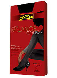 Melange Cotton, СУПЕРПЛОТНЫЕ КОЛГОТКИ ИЗ ХЛОПКА В ТОНАХ “МЕЛАНЖ”